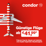 Condor striped week – Jetzt weltweit Flüge schon ab 41,99€ p.P. buchen