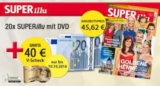 20 Ausgaben SUPERillu für nur effektiv 5,62 Euro dank 40,- Euro Verrechnugsscheck