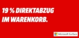 19% Direktabzug im Warenkorb auf Microsoft Surface Produkte und Zubehör bei MediaMarkt