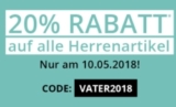 Zum Vatertag 20% auf Herrenkleidung im Takko Onlineshop