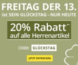 20% Rabatt auf Herrenoberbekleidung im Takko Onlineshop