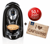 Tchibo Cafissimo Compact Kaffeemaschine + 50,- Euro Tchibo Geschenkkarte + Probierset für nur 84,- Euro inkl. Versand