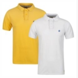 [THEHUT] 2er Pack Soul Cal Men’s Chemical Pique Polo in weiss und gelb für zusammen nur 13,39 Euro inkl. Versand