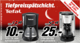 Nur bis 9:00 Uhr! Media Markt Tiefpreisspätschicht: Verschiedene Tefal Kaffeemaschinen zu Schnäppchenpreisen!