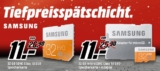 Media Markt Tiefpreisspätschicht mit verschiedenen Samsung SD-Karten und SSDs zu tollen Preisen