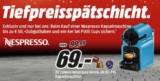 Verschiedene Nespresso-Maschinen von Delonghi und Krups in der Media Markt Tiefpreisspätschicht