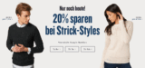 Nur noch heute: 20% Rabatt auf Strick-Styles bei Tom Tailor