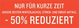 50% Rabatt auf 350 Herren Winterjacken, Strick- und Sweat-Artikel im Tom Tailor Onlineshop + 15% Extra-Rabatt
