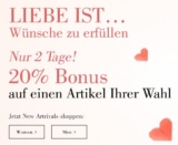 Nur 2 Tage: 20% Extrarabatt auf Artikel deiner Wahl!