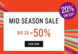 Tom Tailor Midseason Sale mit bis zu 70% Rabatt + 20% Extra-Rabatt auf reduzierte Artikel