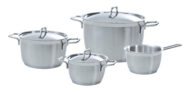 4-teiliges Topfset BK COOKWARE Blue Label aus Edelstahl für nur 65,- Euro