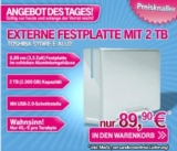 [T-ONLINE-SHOP] Toshiba Store.E ALU 2TB externe Festplatte USB 2.0 für nur 89,90 Euro inkl. Versandkosten