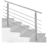 SWANEW Treppengeländer (80cm, 5 Querstreben, Ø 42mm, Edelstahl) für nur 48,99€ inkl. Versand