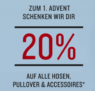 20% Rabatt auf alle Hosen, Pullover und Accessoires im Tom Tailor Onlineshop