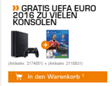 Playstation 4 Slim 500GB  +UEFA Europa 2016 für nur 222,- Euro inkl. Versand