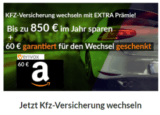 Kfz-Versicherung wechseln und zusätzlich einen 60-Euro-Amazon.de-Gutschein erhalten