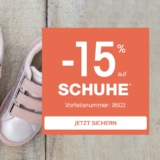 15% Rabatt auf alle regulären Schuhe im Vertbaudet Onlineshop