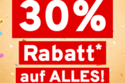 30% Rabatt auf das gesamte Sortiment im Vorteilshop (MBW: 35€)