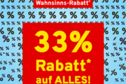 33% Rabatt auf das gesamte Sortiment im Vorteilshop (MBW: 35€)