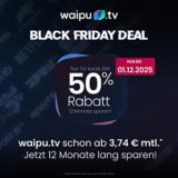 waipu TV mit satten 50% Rabatt für 12 Monate ab nur 3,74€ mtl. – auch mit Netflix oder Disney+