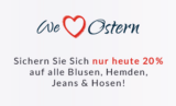 [TOM TAILOR] Nur heute! 20% Rabatt auf nicht reduzierte Blusen, Hemden, Jeans und Hosen