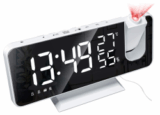 Leeofty 4-in-1 Projektionswecker mit Spiegeldisplay, Radio und USB Port für 18,59 Euro