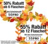 Weinvorteil mit 50% Rabatt auf Bestellungen ab 6 Flaschen und 55% Rabatt ab 12 Flaschen