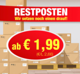 Restpostenaktion bei Weinvorteil mit bis zu 70% Rabatt – ab 1,99 Euro pro Flasche