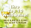 Weinvorteil: Top 10 Weißweine mit bis zu 67% Rabatt – ab 2,99 Euro pro Flasche (MBW: 6 Flaschen)