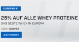 25% Rabatt auf alle Whey Proteine bei Myportein
