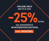 25% Rabatt auf ausgewählte Wintersportartikel im SportScheck Onlineshop