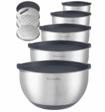 Winzbacher Edelstahl Schüssel mit Deckel 5er Set inkl. Reibe für nur 39,95€ inkl. Versand