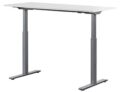WRK21 – elektronisch höhenverstellbarer Steh-Sitz Schreibtisch (140×60 cm, weiß/grau/schwarz) für 335€ (statt 459€)