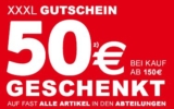 Beim XXXL-Shop für mindestens 150,- Euro bestellen – mit Gutschein 50,- Euro Rabatt erhalten