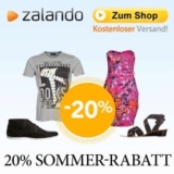 [ZALANDO] AAAAAAHHHH! 20% Extra-Sommer-Rabatt auf viele Artikel bei Zalando.de ab 50,- Euro Bestellwert