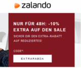 Letzte Chance! Nur heute 10% Rabatt durch Gutscheincode auf alle reduzierten Artikel bei Zalando!