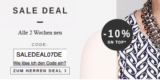[ZALANDO] Sale Deal! Bis zu 70% Rabatt auf viele Artikel + 10% Gutscheincode!