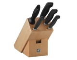 Zwilling Messerblock „Vier Sterne“, 6-teilig + Schere TWIN M für nur 118,99 Euro